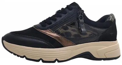 Immagine prodotto di Scarpe da ginnastica da donna Tamaris, modello stringato, sportive, nere, adatte al tempo libero