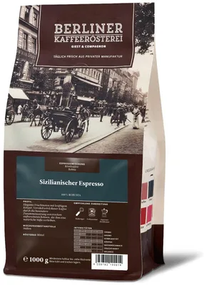 Produktbild von Berliner Kaffeerösterei - Sizilianischer Espresso (1000g / Bohne)