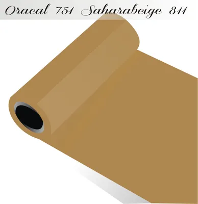 Produktbild von Oracal 751 - Orafol Folie 5m (Laufmeter) freie Farbwahl 118 glänzende Farben - glanz in 4 Größen, 126 cm Folienhöhe saharabeige - 811
