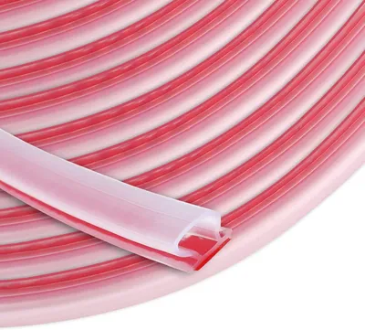 Produktbild von Selbstklebendes transparentes Dichtungsband, 10 mm x 6 mm x 6 m, für Türen