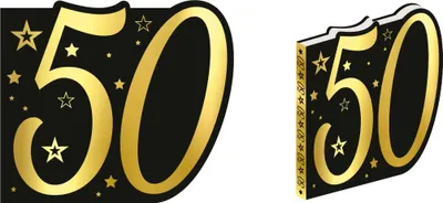 Produktbild von Gästebuch Schwarz Gold mit der Zahl 50 Geburtstag