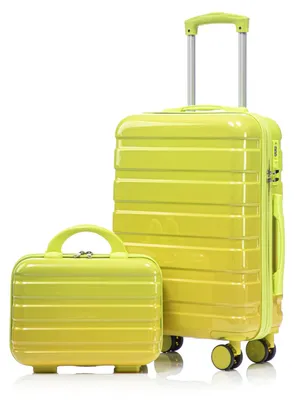 Produktbild von PC Kofferset 14 20 Zoll 2 teilig Spinner Zahlenschloss Grün , für Wochenendreise