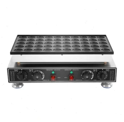 Produktbild von Elektrisches Waffeleisen und Pfannkuchenmaker - Muffin- und Keksautomat - 50 Mulden - Antihaftfläche - 1800 W - Edelstahl - 220 V schwarz