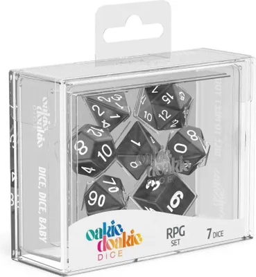 Produktbild von Oakie Doakie Dice Würfel RPG-Set Marble - Schwarz (7)
