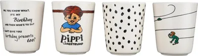Produktbild von Pippi-Geschirrset aus 100 % Melamin mit 4 Bechern
