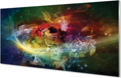 Produktbild von Glasbilder 140x70 Wandkunst abstrakte fraktale