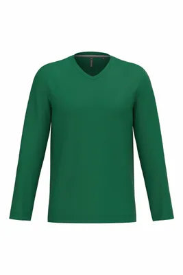 Produktbild von Kariban Mens long-sleeved V-neck T-shirt