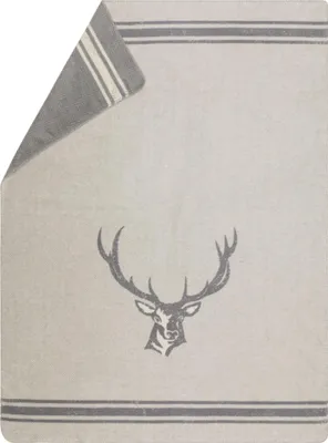 Produktbild von Kuscheldecke Platzhirsch Farbe Graphitgrau 150x200cm von David Fussenegger
