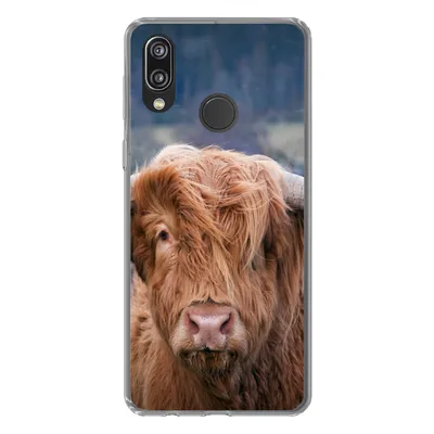 Produktbild von MuchoWow® Handyhülle Schutzhülle Hülle für Huawei P20 Lite (2020) Schottischer Highlander - Hörner - Berg Silikon Softcase Handy Hülle - Kartenhalter