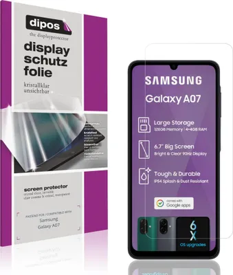 Image de 4x Film de protection d'écran pour Samsung Galaxy A07 protecteur clair dipos