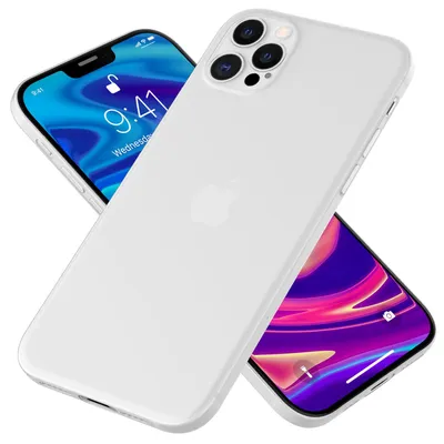 Obrázok produktu pre NALIA Extra tenké tvrdé puzdro pre iPhone 12 Pro Max, ultra tenký kryt na mobilný telefón, biely