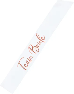 Produktbild von Schärpe "Team Bride" Junggesellinnen-Abschied-Accessoire weiss-rosé -