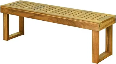 Produktbild von Famanu Gartenbank aus Akazienholz - ohne Rückenlehne, 132 x 34 x 43,5 cm