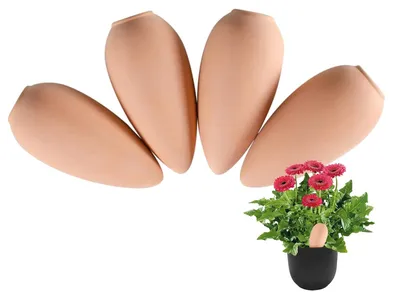Produktbild von Bewässerungsspikes aus Terrakotta, 4 Stück, automatische Pflanzenbewässerung für Innen und Außen