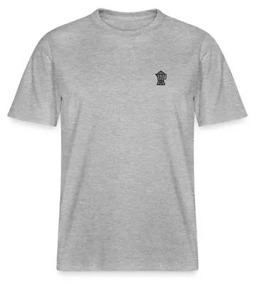 Produktbild von Spreadshirt Stickerei Espressokanne Relaxed Fit Uni T-Shirt, 3XL, Grau meliert