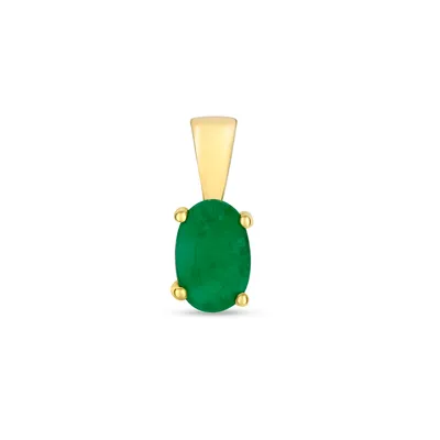 Image de Pendentif Femme Or 375/1000 avec Emeraude - 11mm*4mm; TRS3388