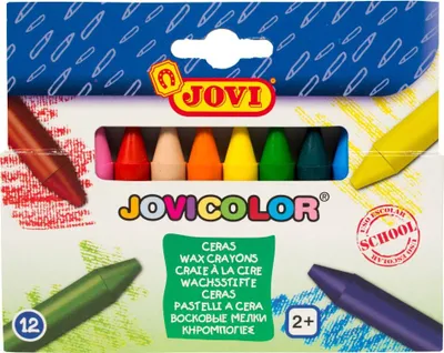 Immagine prodotto di JOVI 980/12 JOVI Wax Crayons Jumbo Wachsmalstifte farbsortiert, 12 St.