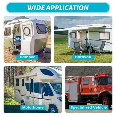 Produktbild von Ventilationsfenster für Wohnwagen – Ventilationsfenster für Wohnmobile – Lüftungsgitter für Fenster – Insektenschutzgitter – Schwarz