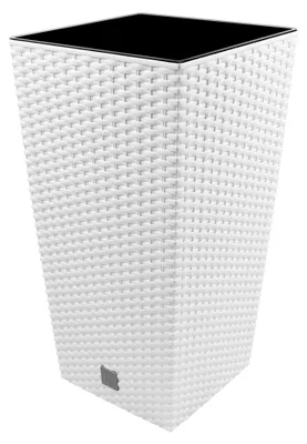 Produktbild von Terra Vase Rato aus Kunststoff mit Einsatz, Weiß, 60 cm