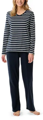 Produktbild von Schiesser Damen Schlafanzug Set lang weiche Baumwolle - Nightwear