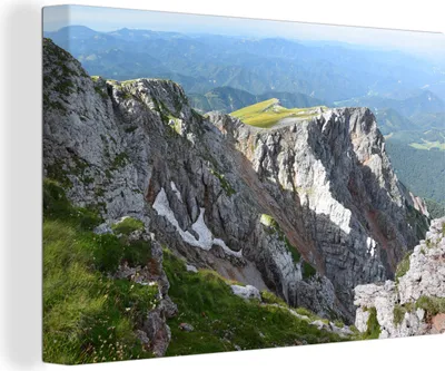 Produktbild von OneMillionCanvasses® - Leinwandbilder - 140x90 cm, Berg - Gras - Österreich, Wandbilder Kunstdruck Wanddekoration