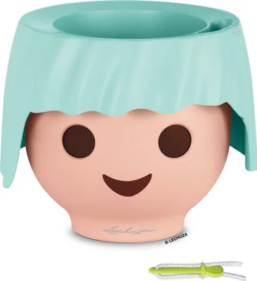 A product shot of a planter designed to look like a child's toy.