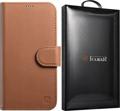Produktbild von Icarer Case Ledertasche für Iphone 14 Braun