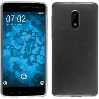 Produktbild von PhoneNatic Case kompatibel mit  Nokia 6 - Crystal Clear Silikon Hülle transparent + 2 Schutzfolien