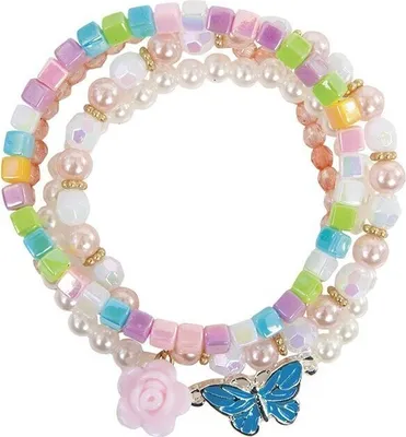 Produktbild von Pearly Butterfly Armband, 4er Set - Kinderschmuck