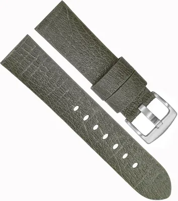 Produktbild von Herzog Vegan Chrono Uhrenarmband grau Verlauf Apfelfaser Prägung, Schließe:Silbern, Anstoß:24 mm