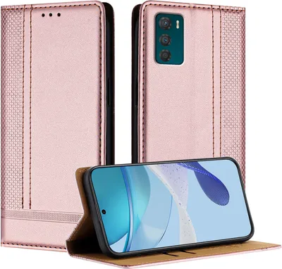 Obrázek produktu pro Pouzdro pro Motorola Moto G42 kožené flipové pouzdro s funkcí stojánku Růžový