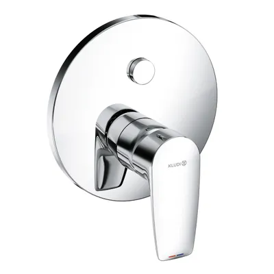 Immagine prodotto di KLUDI PURE&SOLID Mitigeur monocommandé encastré pour bain et douche, montage mural, 29 l/min, chrome, 346590575, 346590575