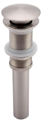 Obrázek produktu pro G1 1/4" mosazná sada pro umyvadlo s automatickým uzávěrem, bez přepadu (poniklovaný drát)