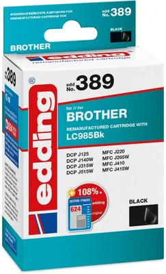 Produktbild von Tintenpatrone kompatibel mit LC985 schwarz Packung mit 12 Stück