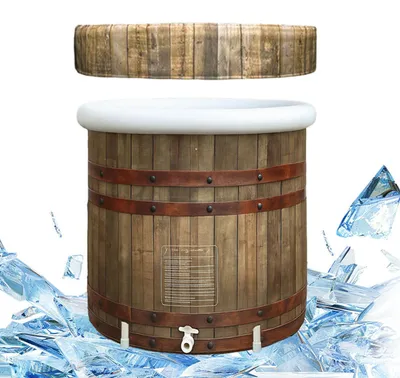 Klappbares Eisbad 80 cm Ø, 377 l, mit Deckel, aufblasbar