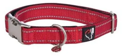 Productafbeelding van Nylon hondenhalsband, verstelbaar, rood, XS/S