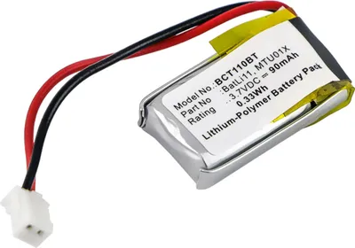 Image de subtel 1x Batterie pour Domotique / Smart Home Compatible avec diagral DIAG44ACX, TF410X, Compatible avec D5141, Compatible avec Intercom MTU01X - (90mAh, 3.7V)
