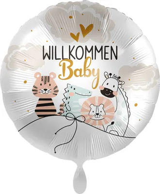 Produktbild von Folienballon Willkommen Baby 45cm