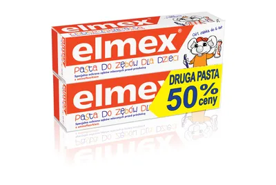 Zdjęcie produktu dla Elmex Pasta do zębów dla dzieci 0-6 lat 2 x 50 ml