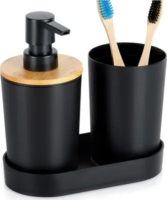Image de Ensemble de salle de bain noir, 3 pièces