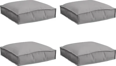 Obrázok produktu pre vidaXL Vankúše 4 ks sivé 40 x 40 x 8 cm Oxfordská tkanina
