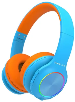 Image de Casque pour enfants PowerLocus - PLED, sans fil, bleu/orange