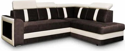 Produktbild von Ecksofa mit Schlaffunktion und Bettkasten  Couch für Wohnzimmer, Schlafsofa Sofagarnitur Sofa Eckcouch L-Form Wohnlandschaft mit Bettfunktion Texas (Braun) Ottomane Rechts