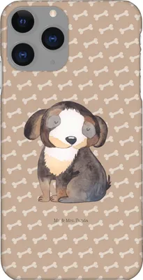 Produktbild von Mr. & Mrs. Panda Iphone 11 Pro Handyhülle Hund Entspannen - Hundeglück - Geschenk, Vierbeiner, Liebe, Premium Kunststoff, Sprüche, Entspannt, Handy Case, Süß