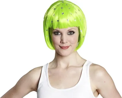 Produktbild von RUBIE'S Faschingsaccessoire - Diamond Trixy Perücke, in neon-grün