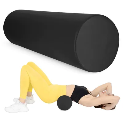 Produktbild von 4FIZJO Reha-Walze 100x30 cm Massage- und Trainingsrolle für Rücken, Nacken und Beine, Schwarz