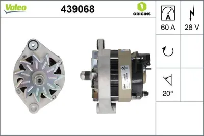 Image de Alternateur 28 V 60 A VALEO IAM-Expertise, compatible notamment avec VOLVO F12