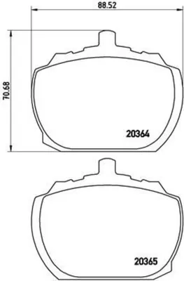 Produktbild von Brembo Bremsbelagsatz, Scheibenbremse Vorderachse P 24 004
