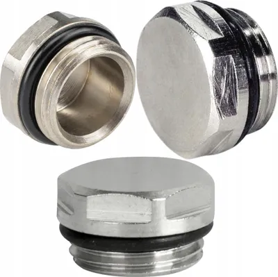 Zdjęcie produktu dla DIAMOND Korek Grzejnikowy Chromowany 1/2" | Mosiądz | Uszczelka EPDM | 13,5mm