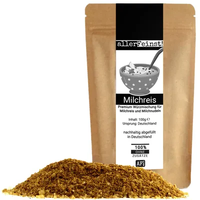 Produktbild von Milchreisgewürz - Premium Würzmischung für Milchreis, Milchnudeln, Pfannekuchen und mehr - 100g